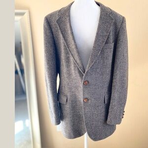 LEVI'S Menswear 80's Vintage Tweed Wool Blazer Jacket Brown Blend 42L